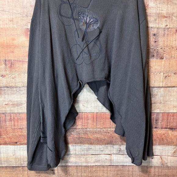 Barclay Gray Lagenlook Hand Printed Boho Short Shrug One Size - Picture 8 of 13